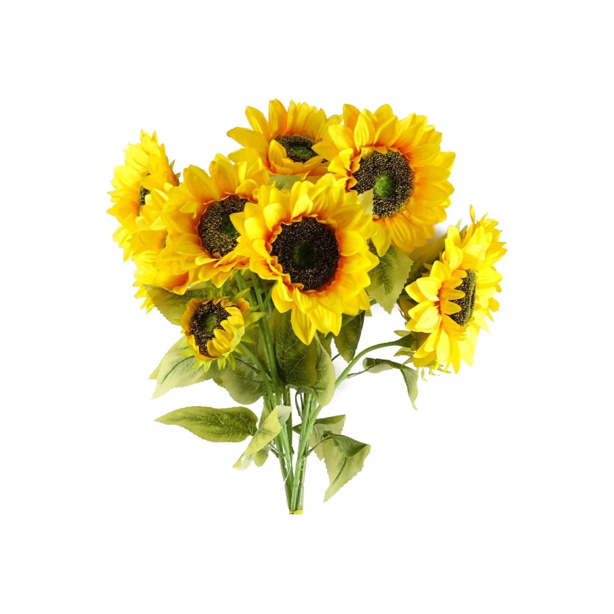 Pack Of 6 Yellow Artificial Sunflower Stems - Yellow – image 1