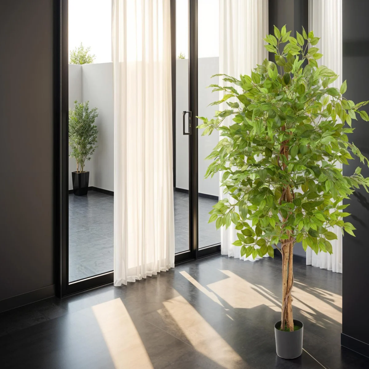 Artificial Plant - Detailed And Lifelike, Ficus Tree, Low-Maintenance - Green / 160cm – image 4