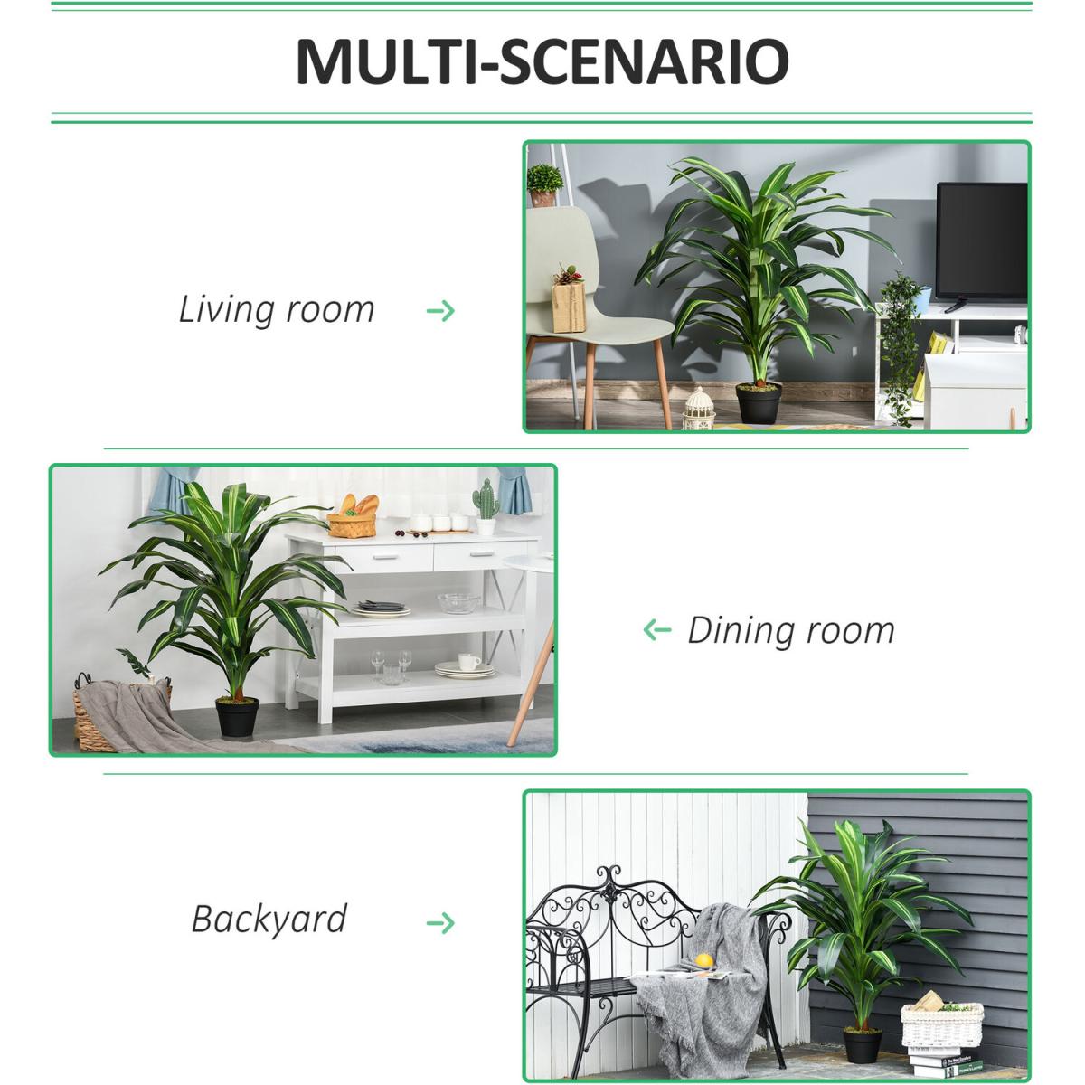 Artificial Dracaena Plant - Green – image 7