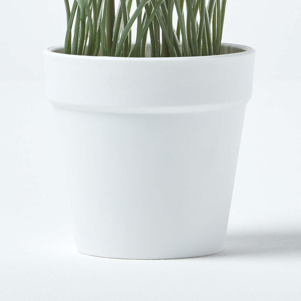 Homescapes White Artificial Tulips in White Decorative Pot, 22 cm Tall - White – image 3