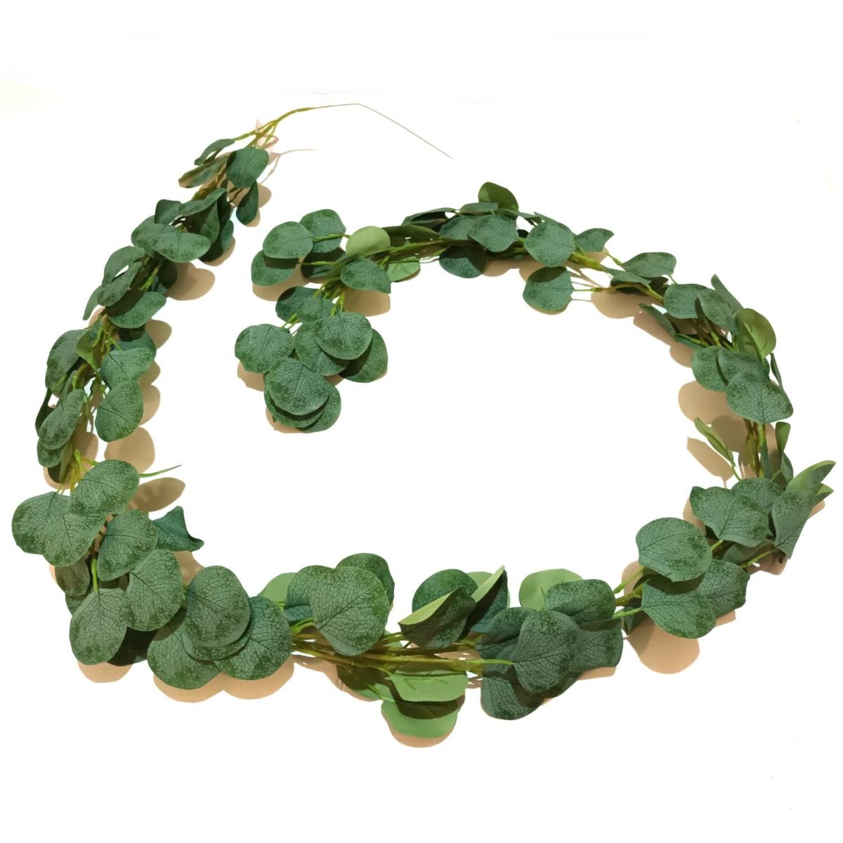 Artificial Faux Eucalyptus Leaf Garland - Green – image 3