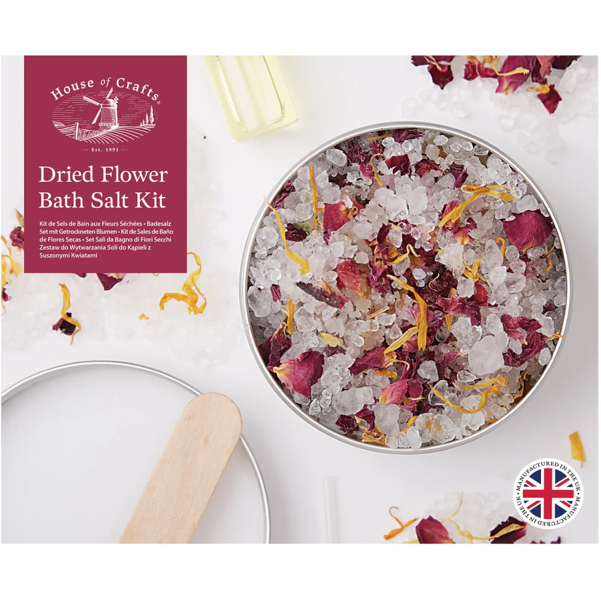 House of Crafts Dried Flower Bath Salt Kit - Multiple Colours – image 2
