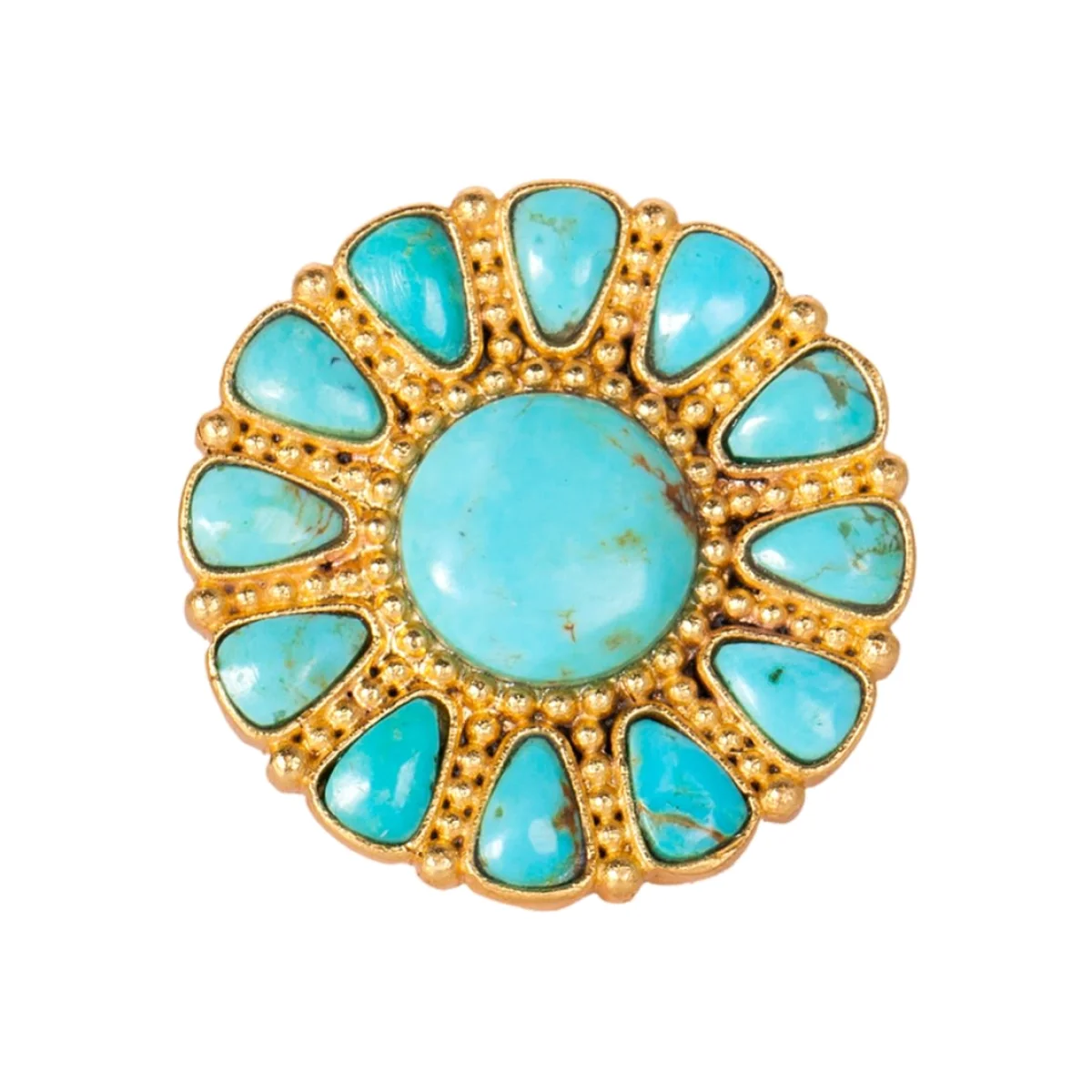 Women's Blue Wild Flower Ring In Turquoise | Christina Greene
