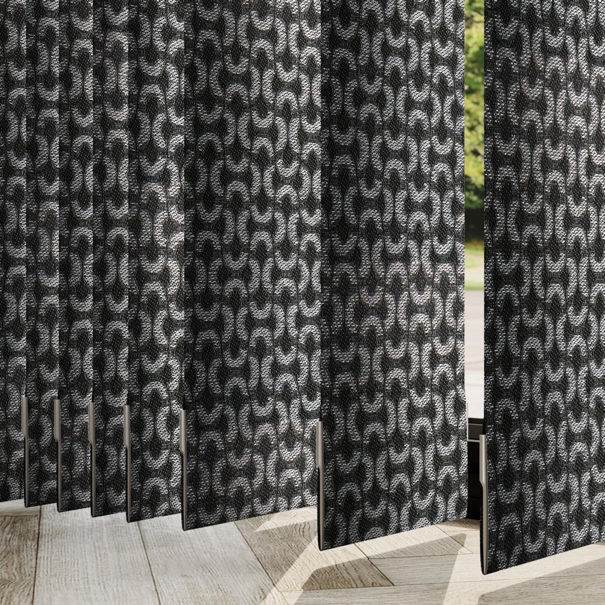 Xanadu Made to Measure Vertical Blind Black/Blue – image 5