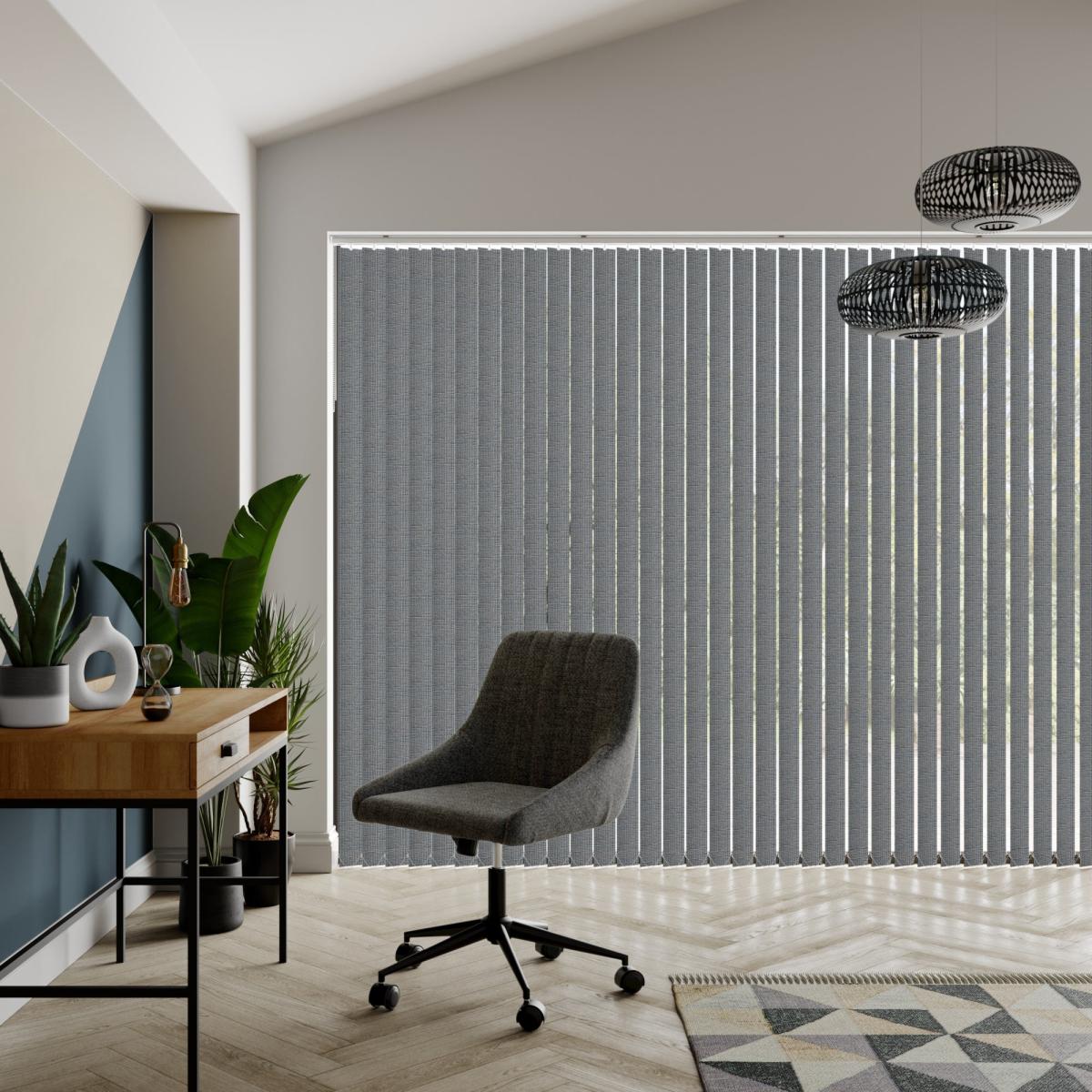 Linton Made to Measure Vertical Blind Black/Blue – image 4