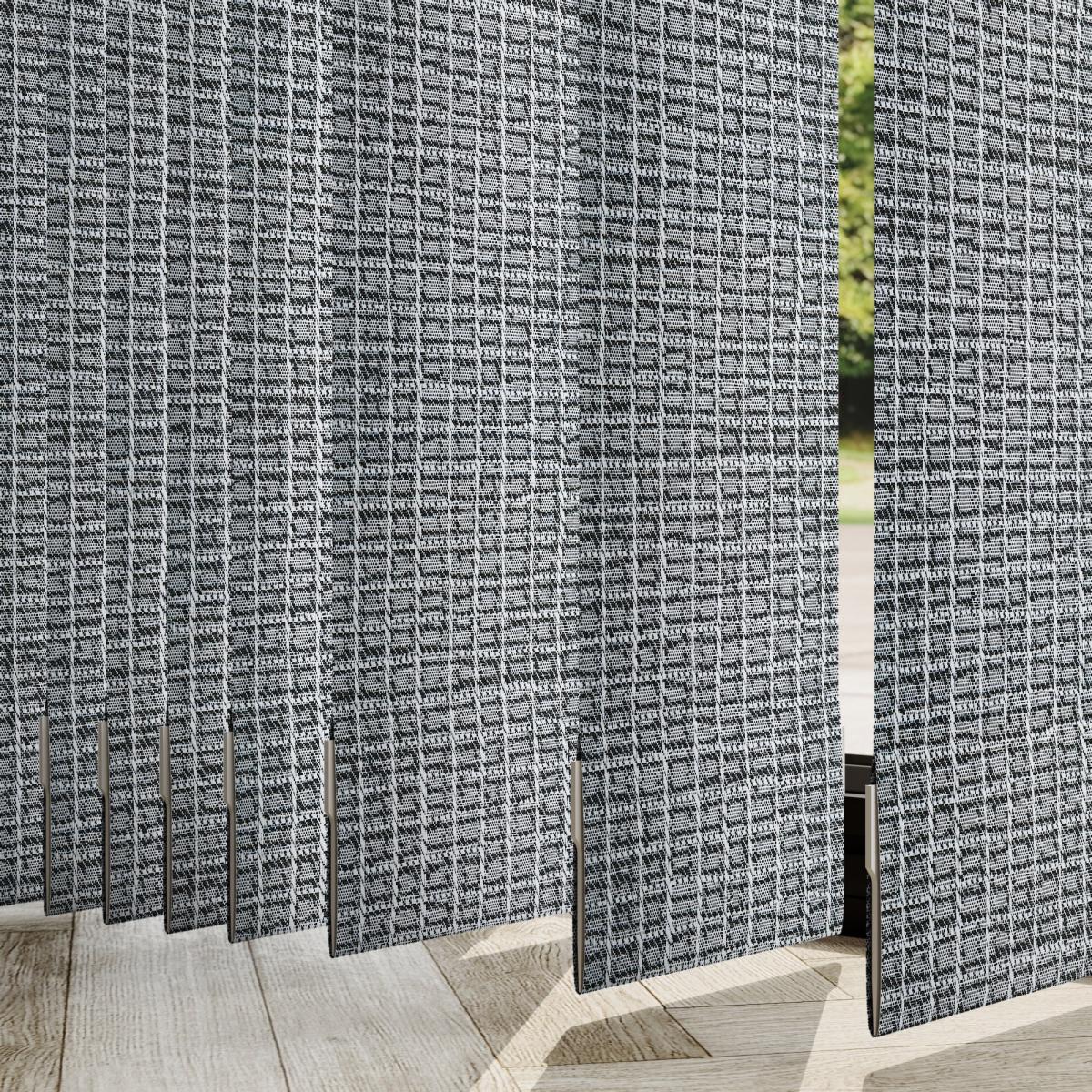 Linton Made to Measure Vertical Blind Black/Blue – image 5