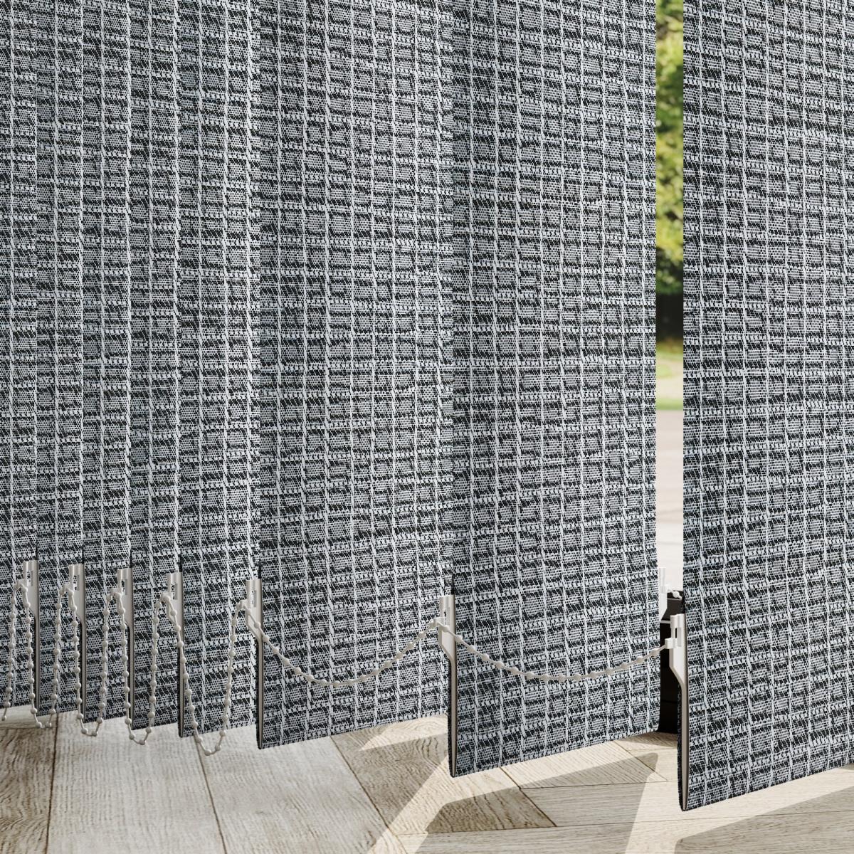 Linton Made to Measure Vertical Blind Black/Blue – image 1