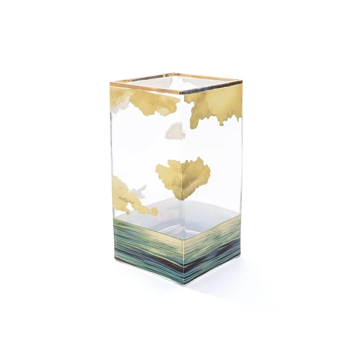 Glass squared medium vase SEA GIRL – image 3