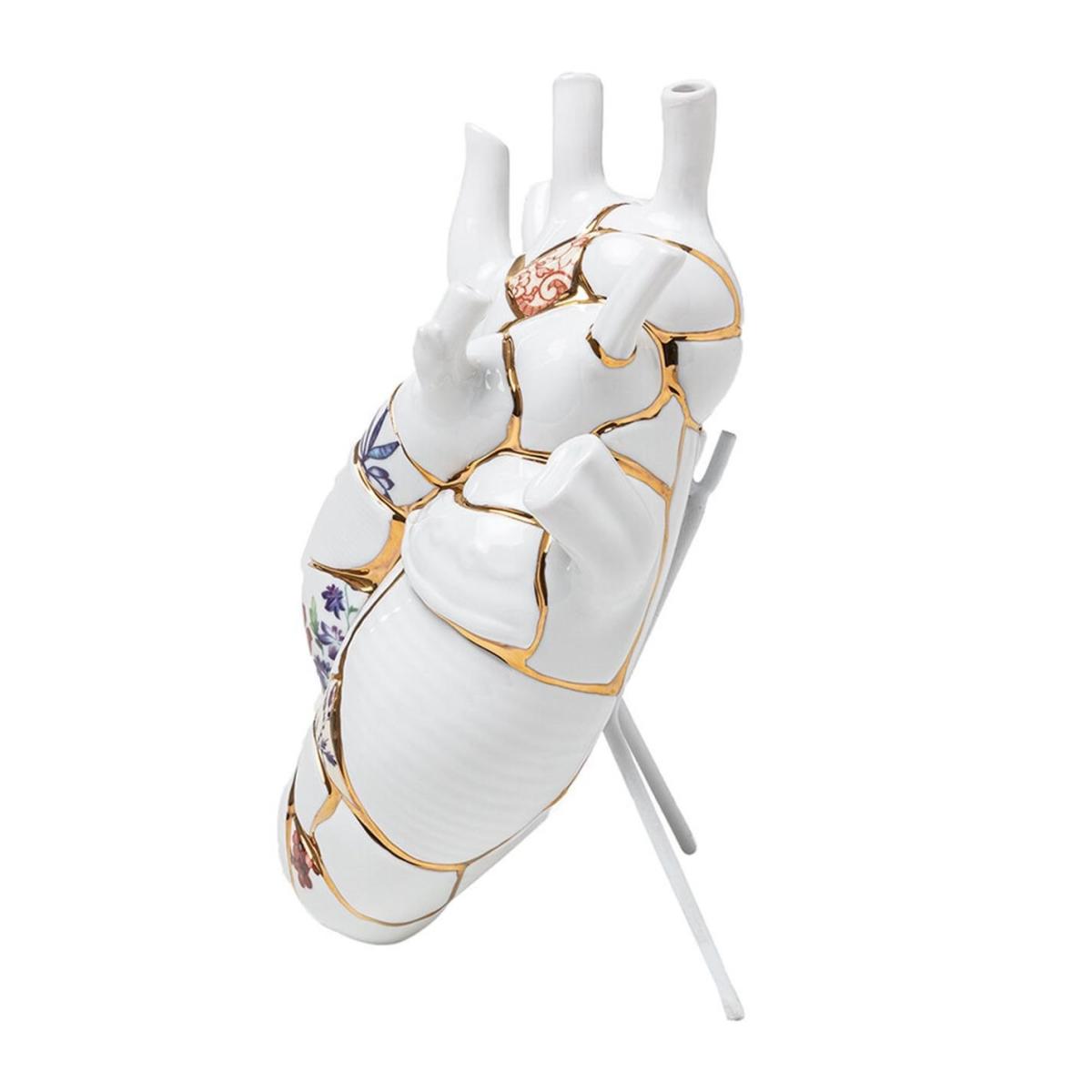 Love In Bloom Kintsugi Porcelain Heart Vase – image 4