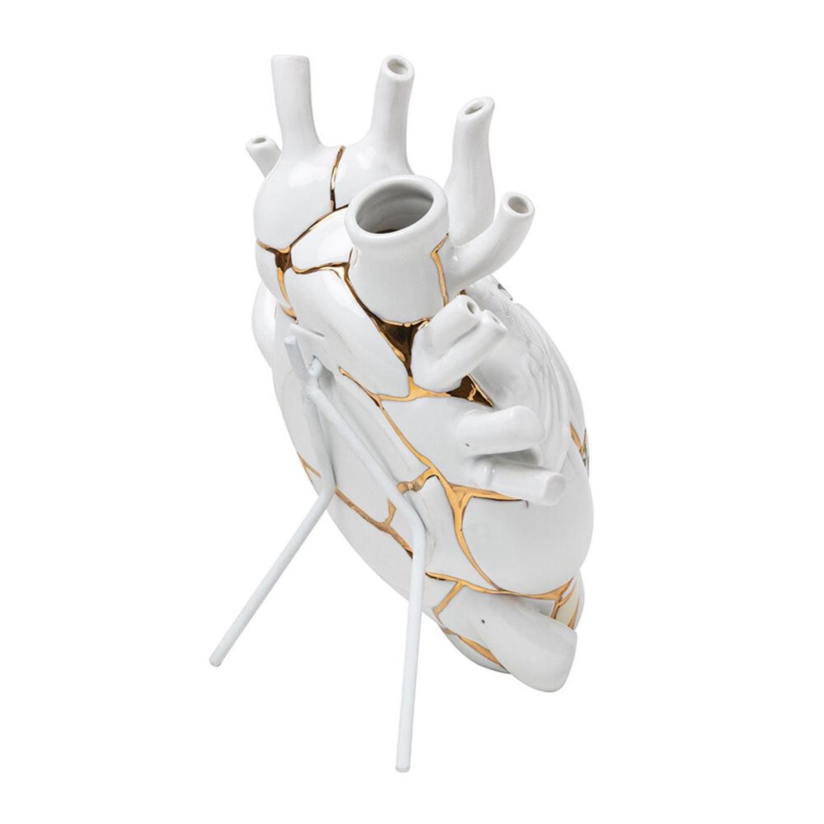 Love In Bloom Kintsugi Porcelain Heart Vase – image 6