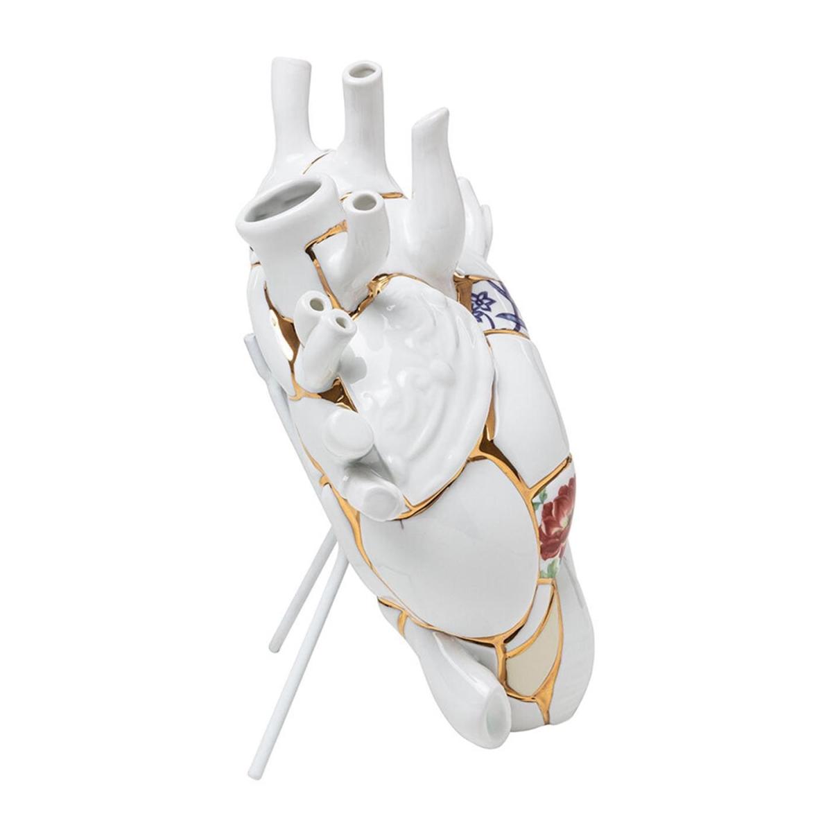 Love In Bloom Kintsugi Porcelain Heart Vase – image 7