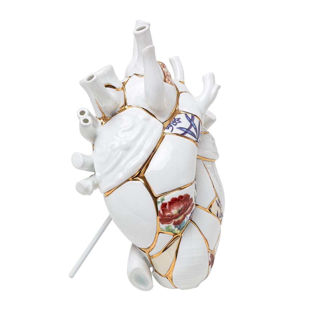 Love In Bloom Kintsugi Porcelain Heart Vase – image 8