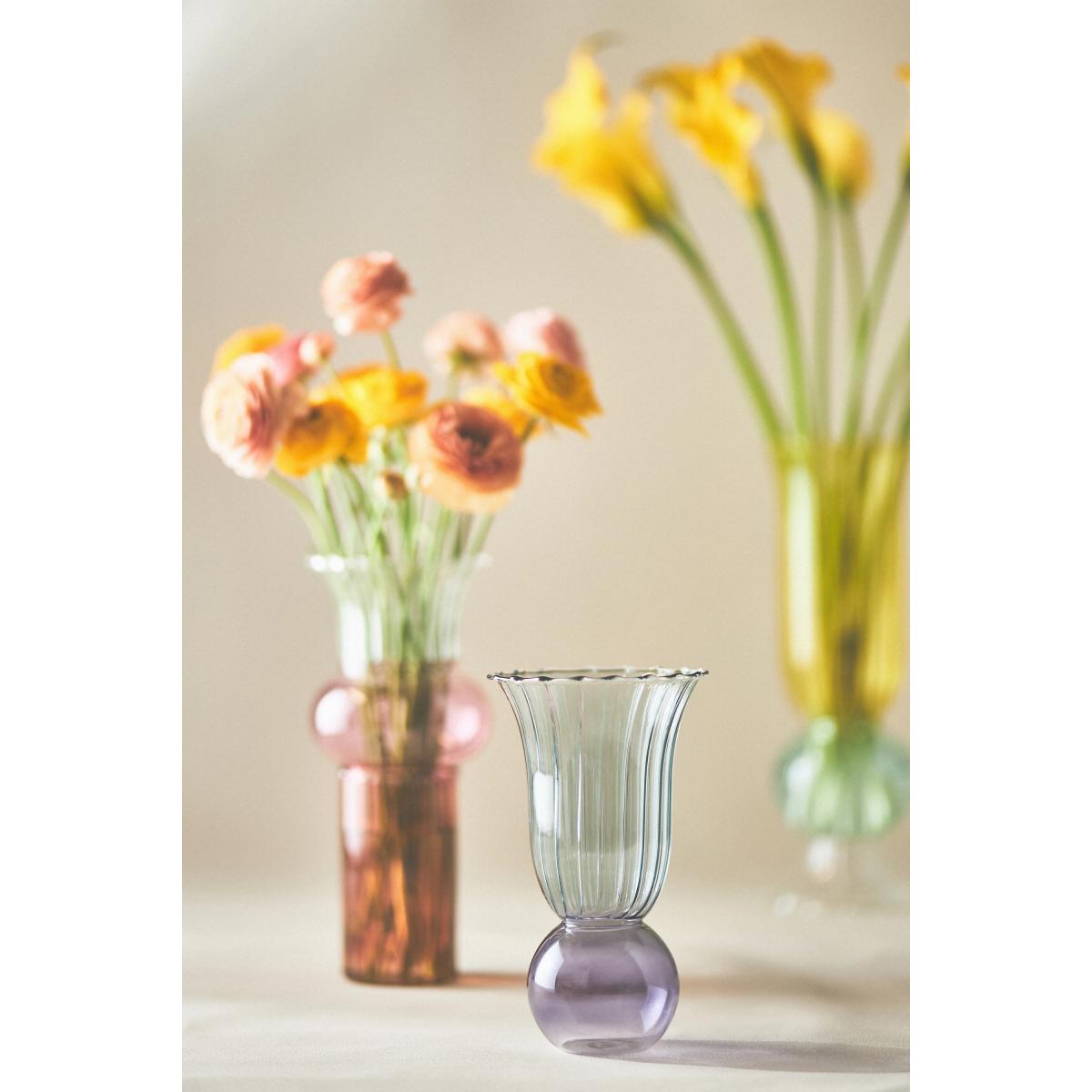 Claudia Pleated Glass Vase – image 2