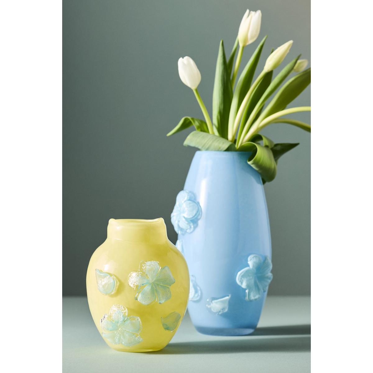 Nora Handmade Floral Glass Vase – image 2