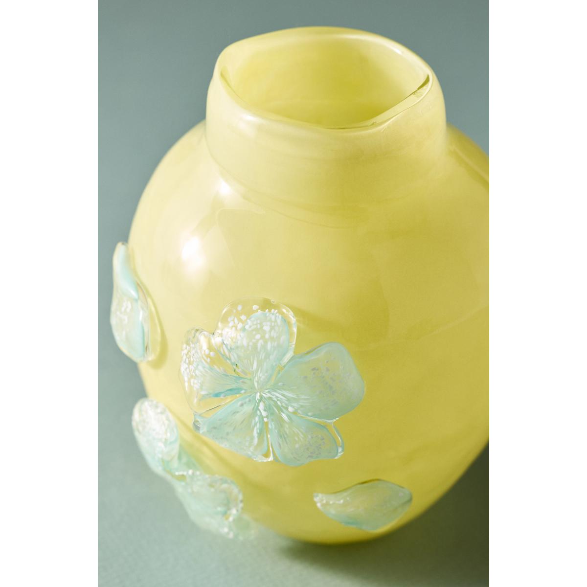 Nora Handmade Floral Glass Vase – image 3