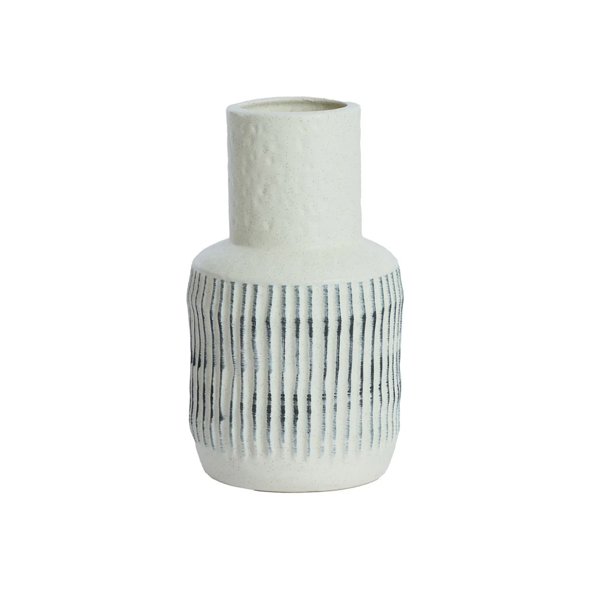 Cream & Black Striped Vase – image 1