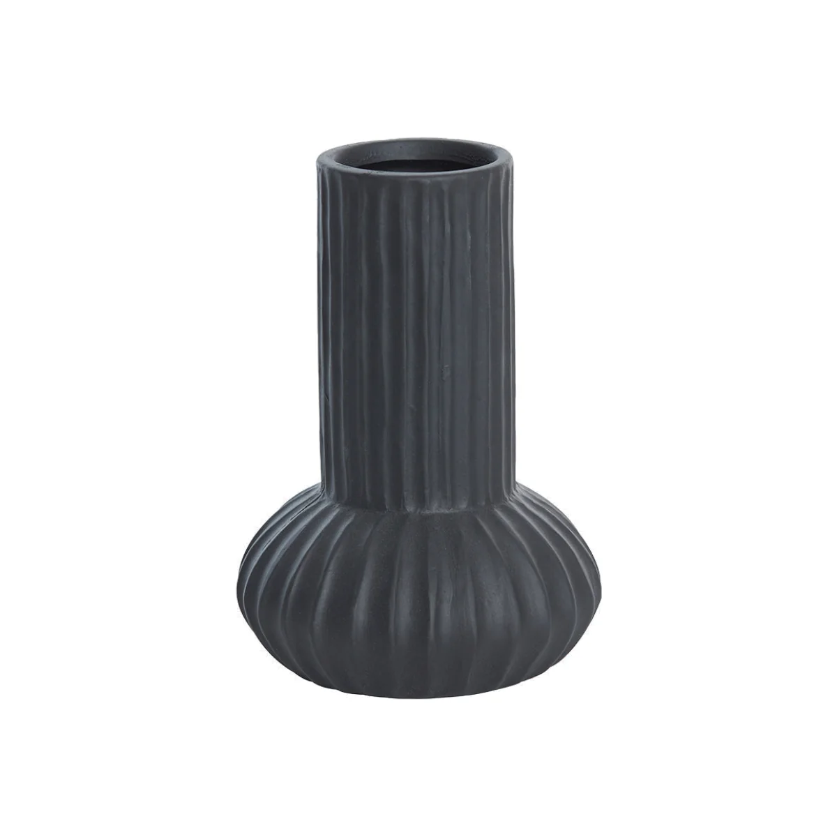 Tall Matt Black Vase – image 1