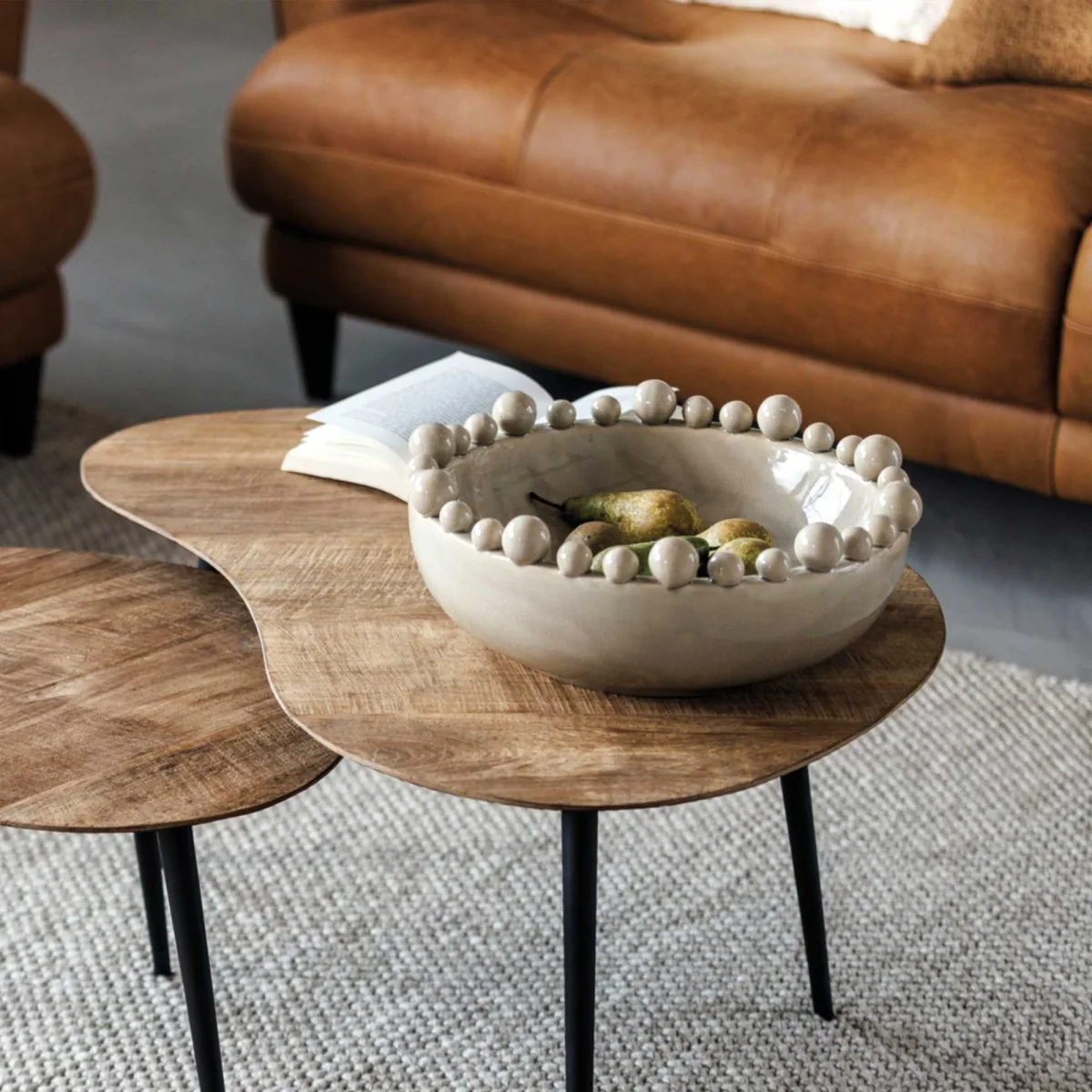 Taupe Ceramic Ball Bowl Vase | Barker & Stonehouse – image 2