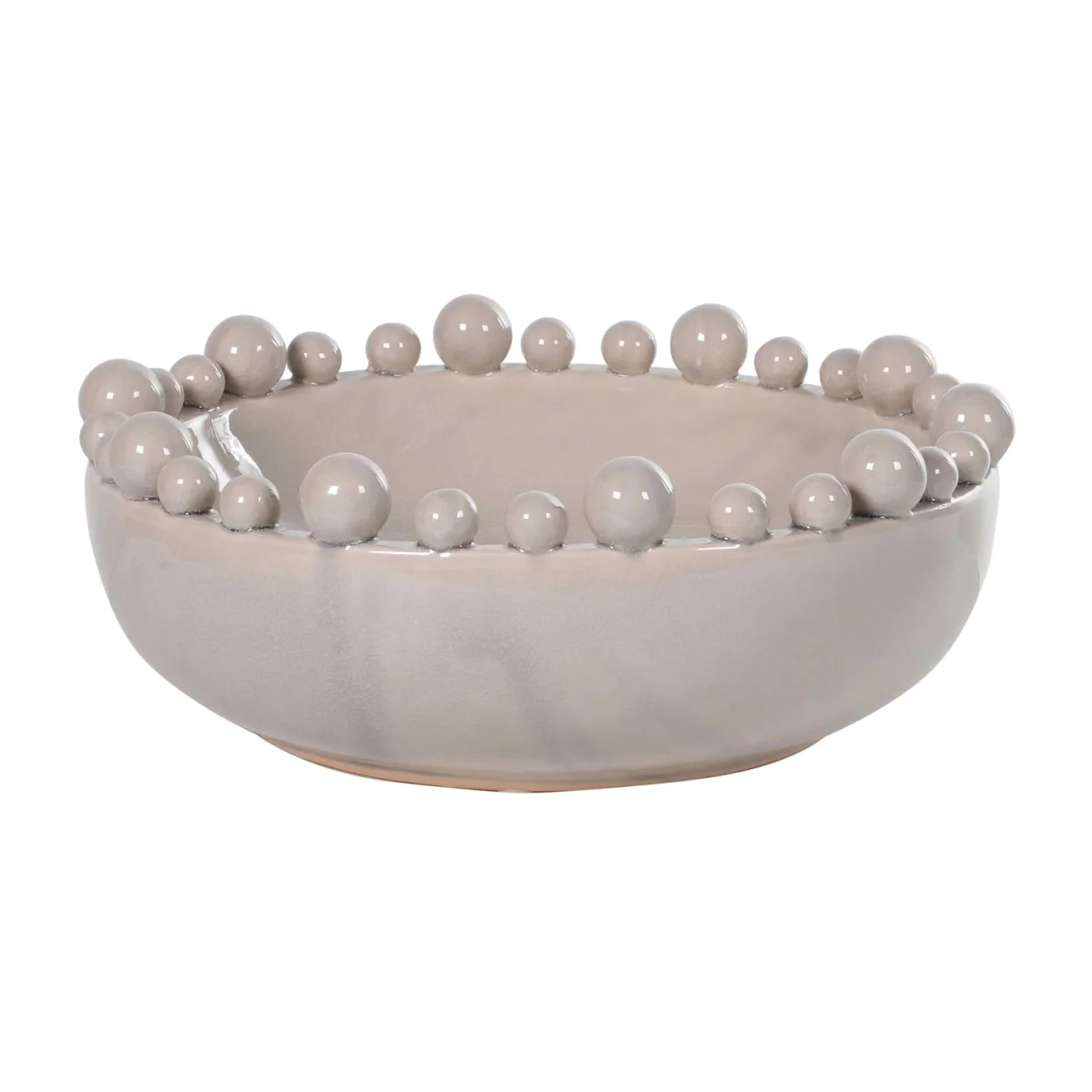 Taupe Ceramic Ball Bowl Vase | Barker & Stonehouse – image 1