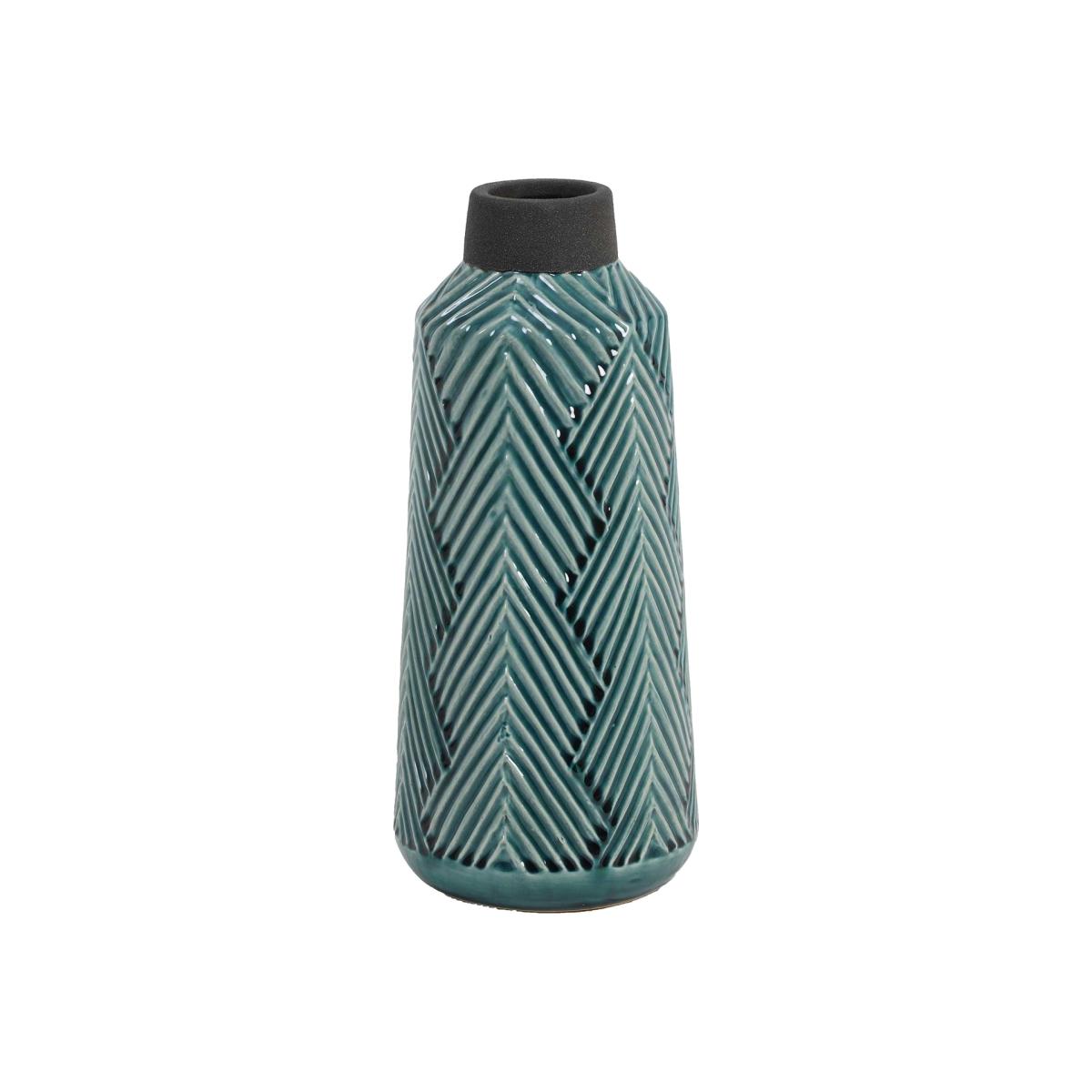 Green Zig Zag Vase Ceramic | Barker & Stonehouse – image 1
