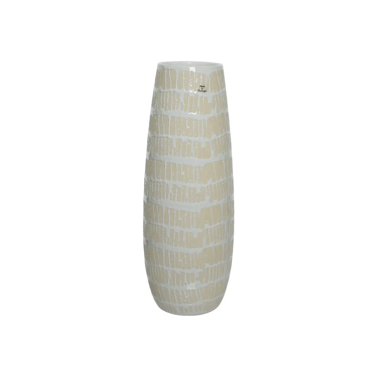 Tall White Etched Vase | Barker & Stonehouse