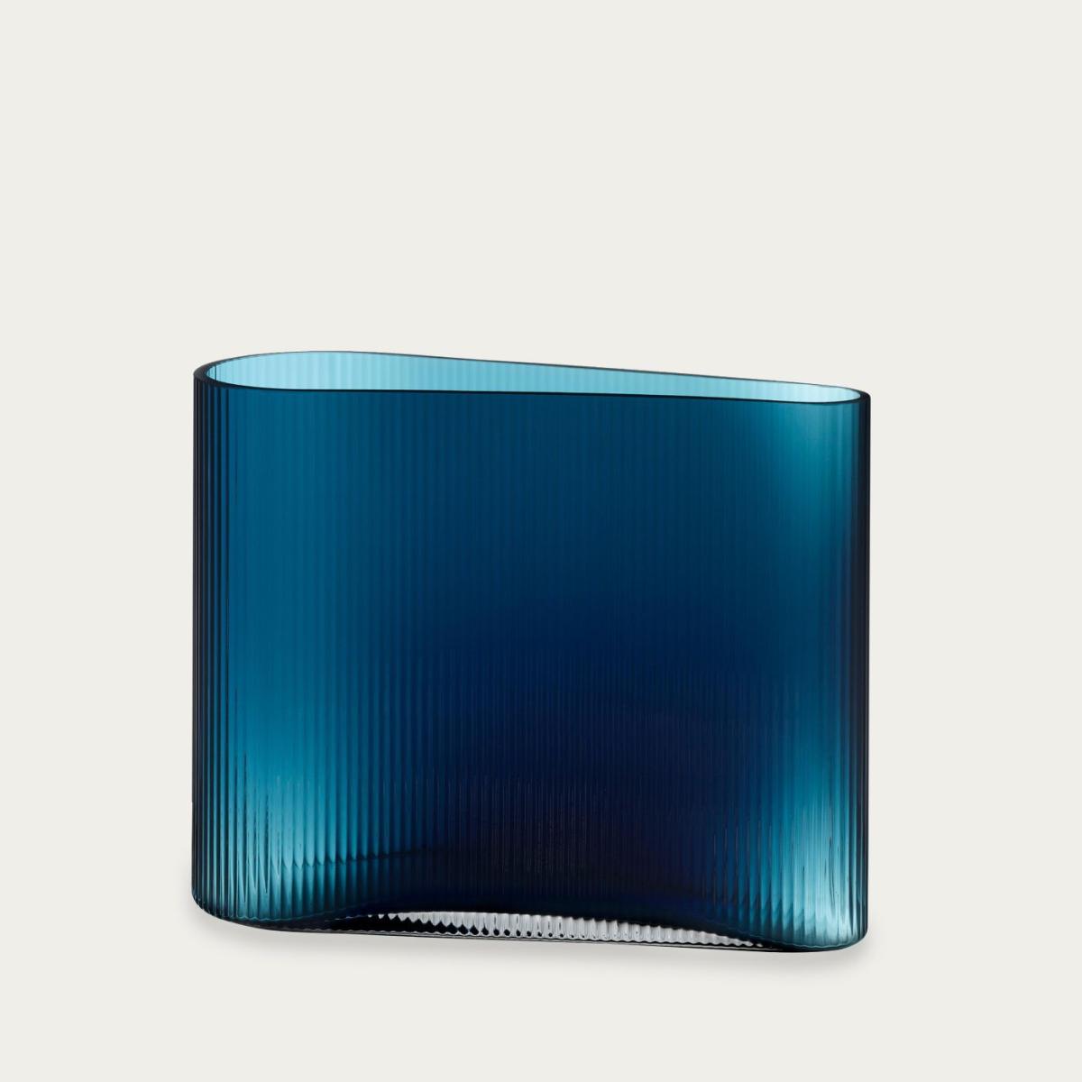 Petroleum Green Mist Vase Wide – image 1