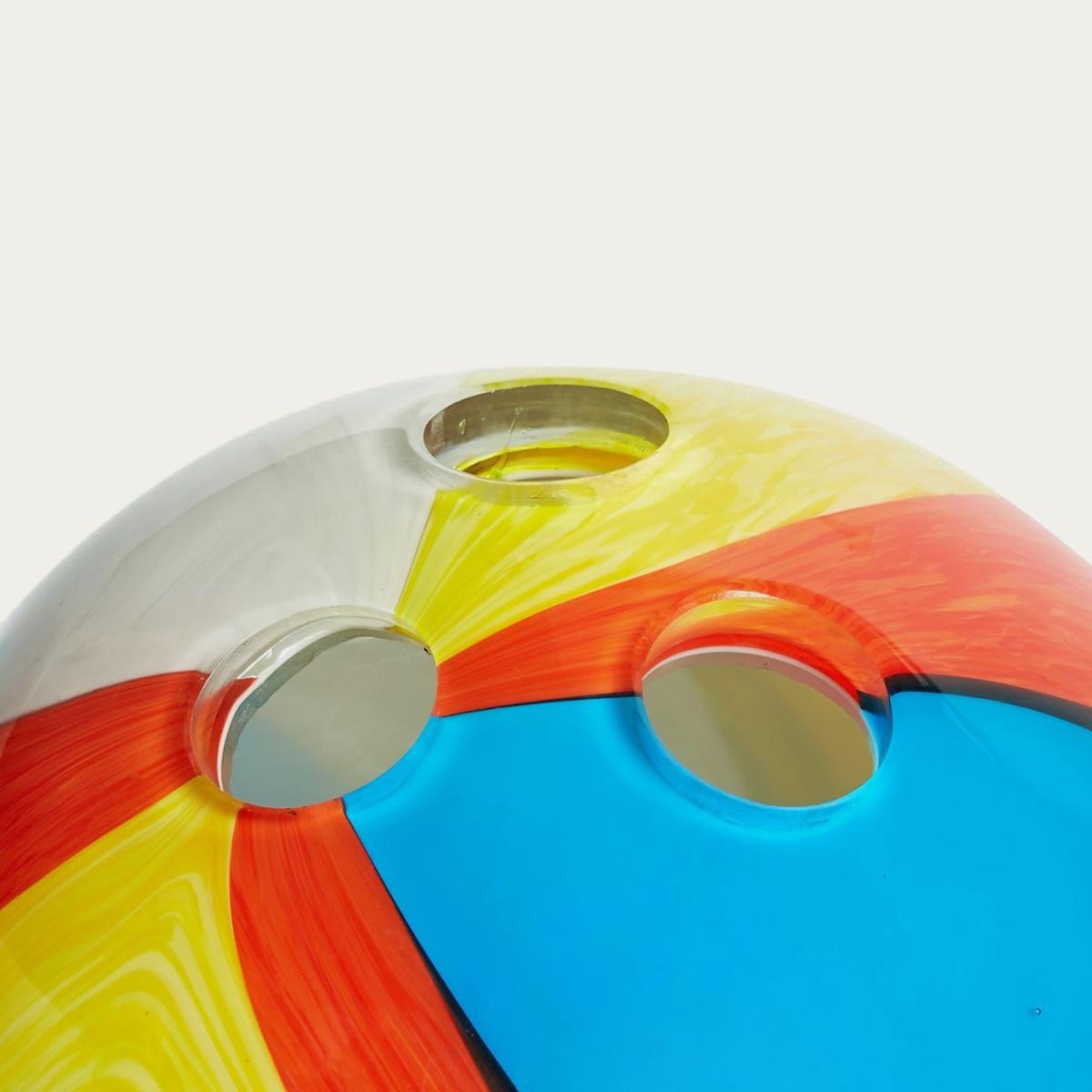 Multicolor 3 Marble Glass Vase – image 4