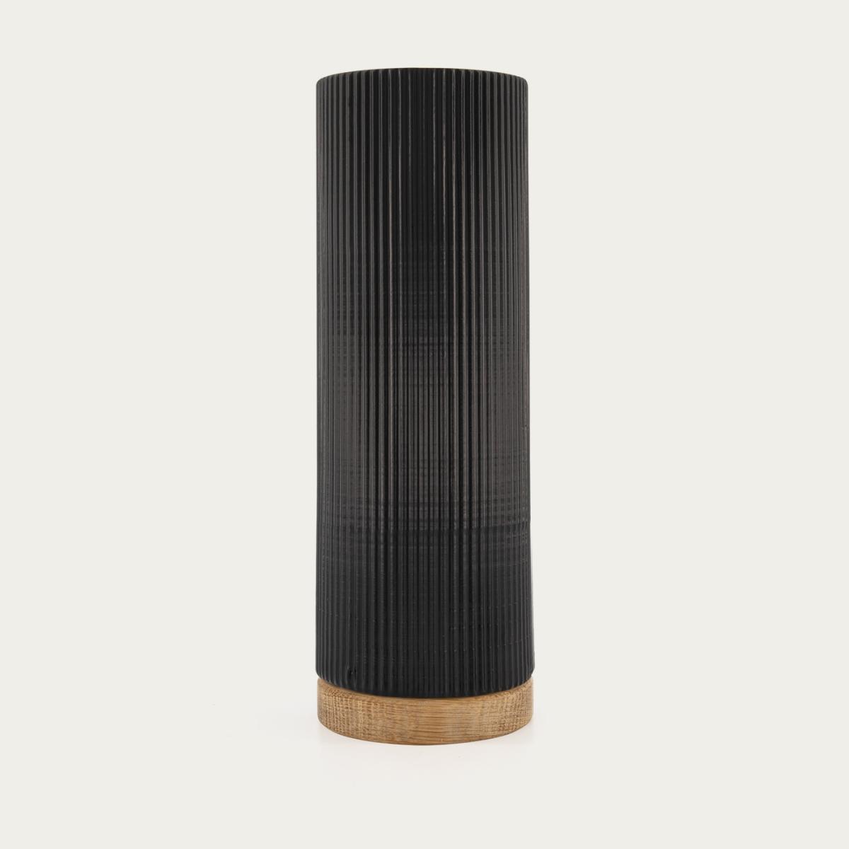 Black Show Wood Vase