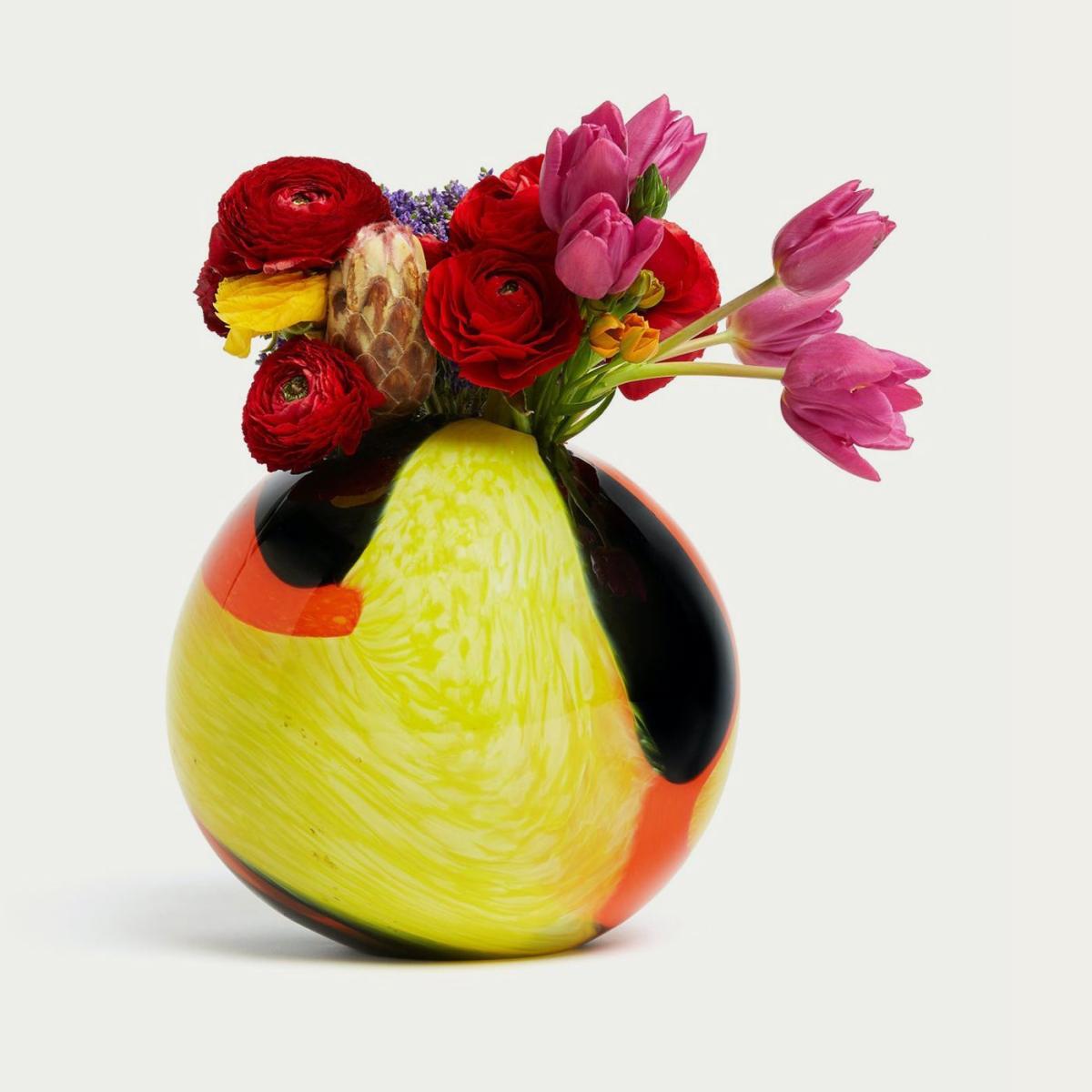 Multicolor 1 Marble Glass Vase – image 3