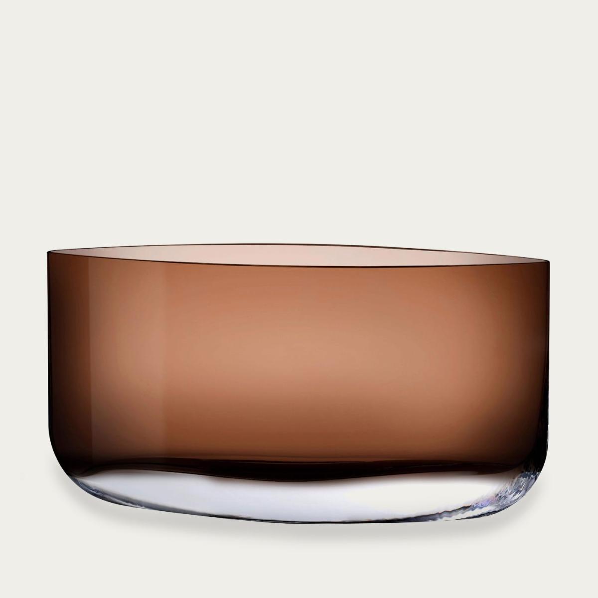 Caramel Blade Vase Wide