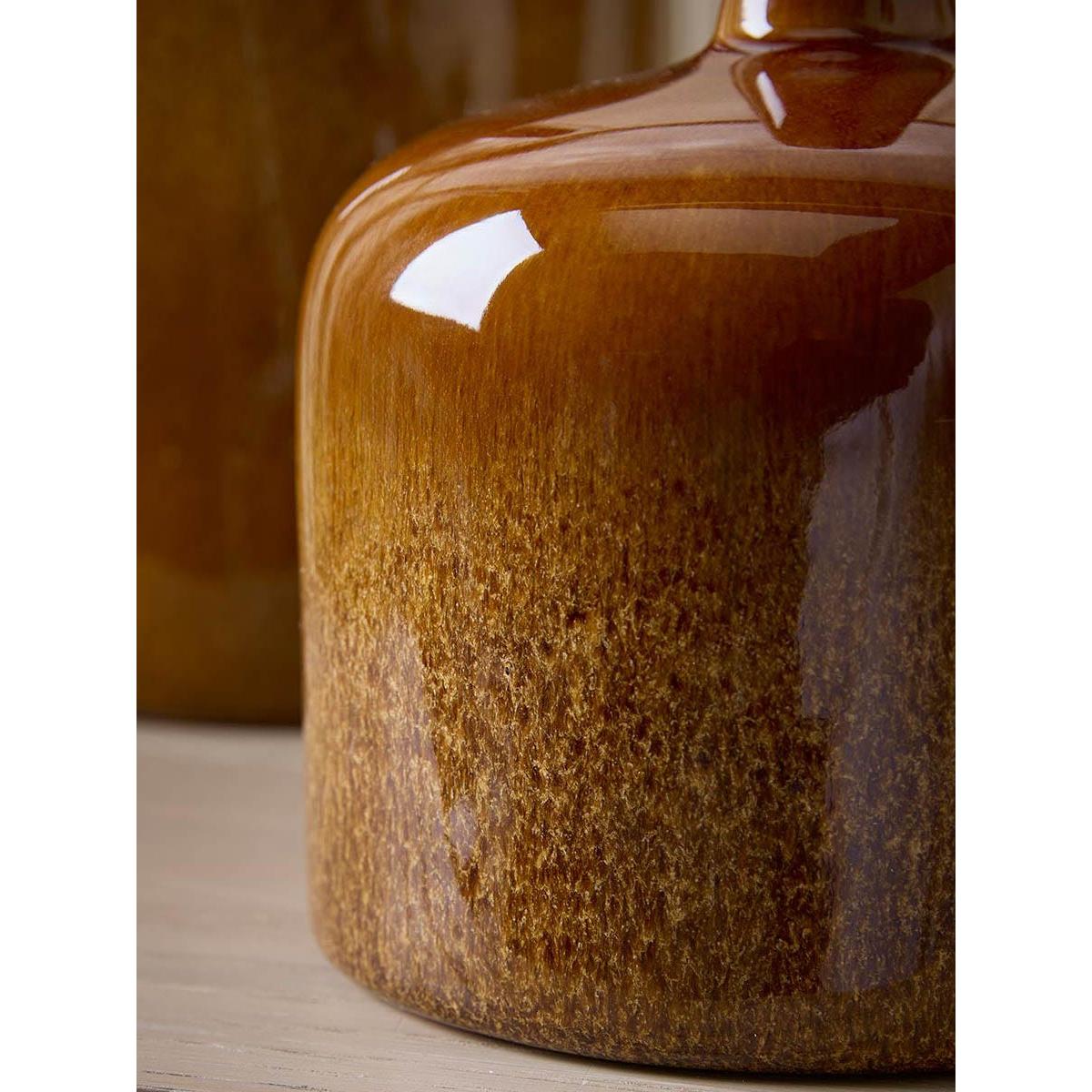 Three Glazed Vases - Burnt Orange – image 2