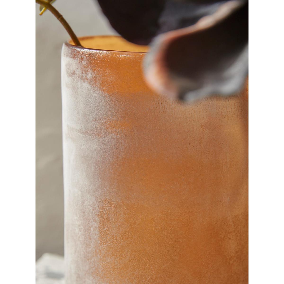 Frosted Amber Glass Vase - Large – image 3