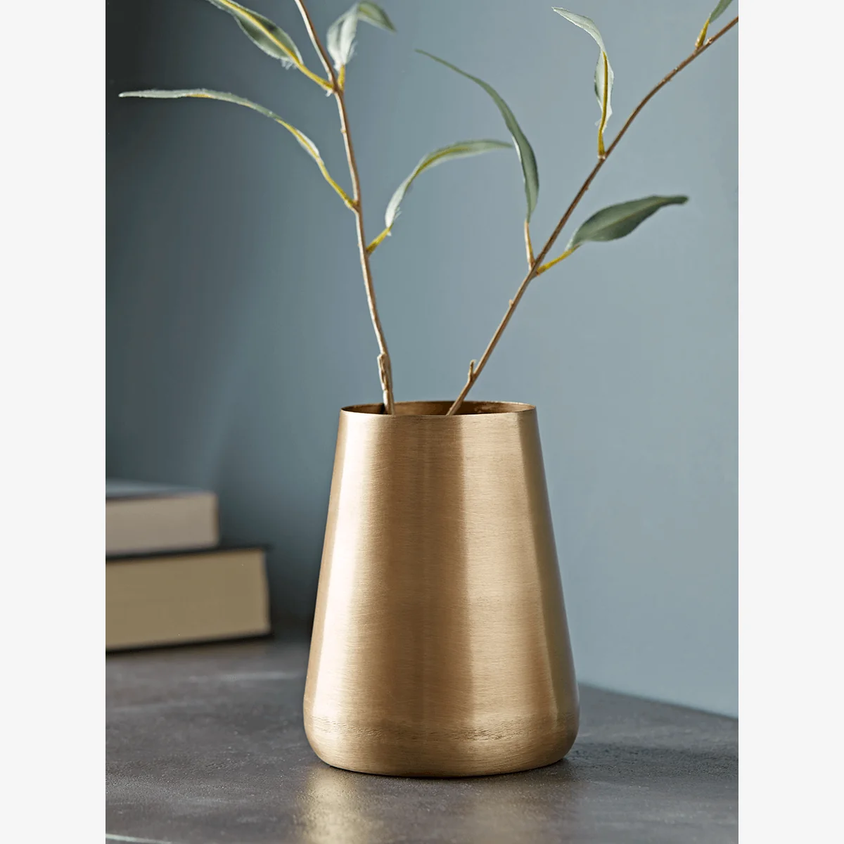 Brushed Gold Vase - Tall