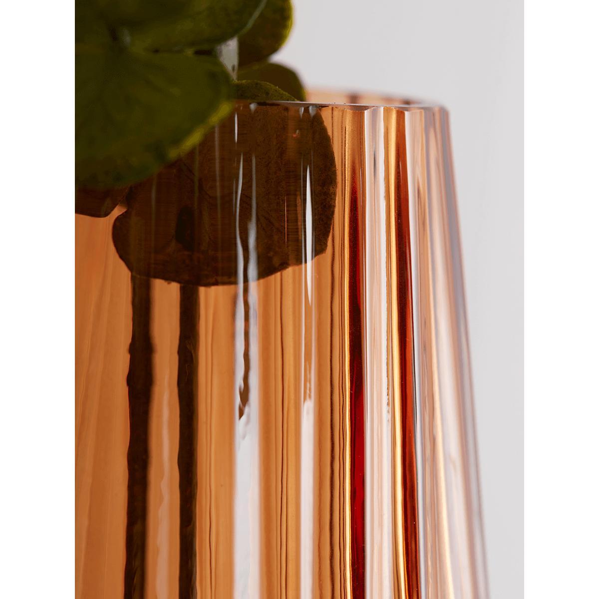 NEW Textured Amber Glass Vase – image 2