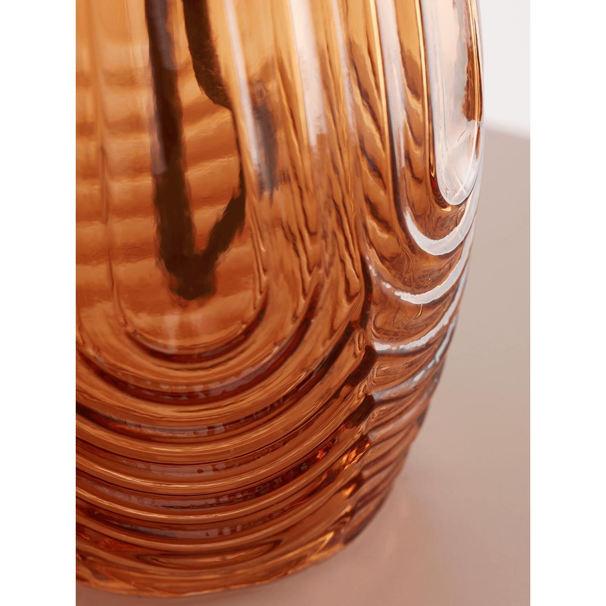 NEW Textured Amber Glass Vase – image 3
