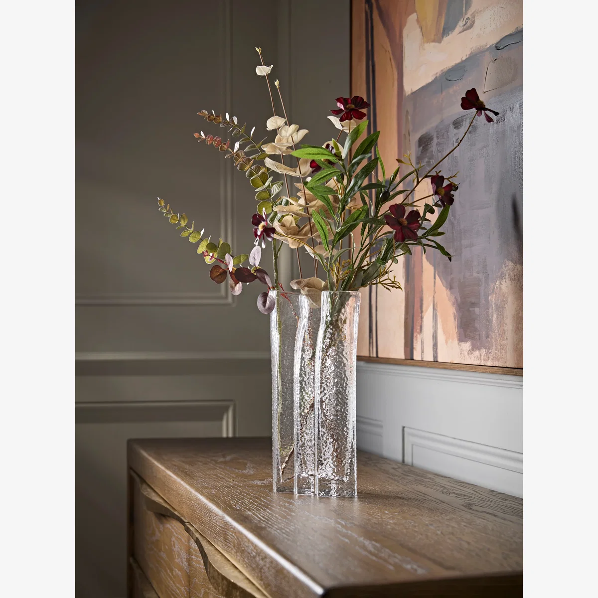 Three Stem Glass Vase – image 1