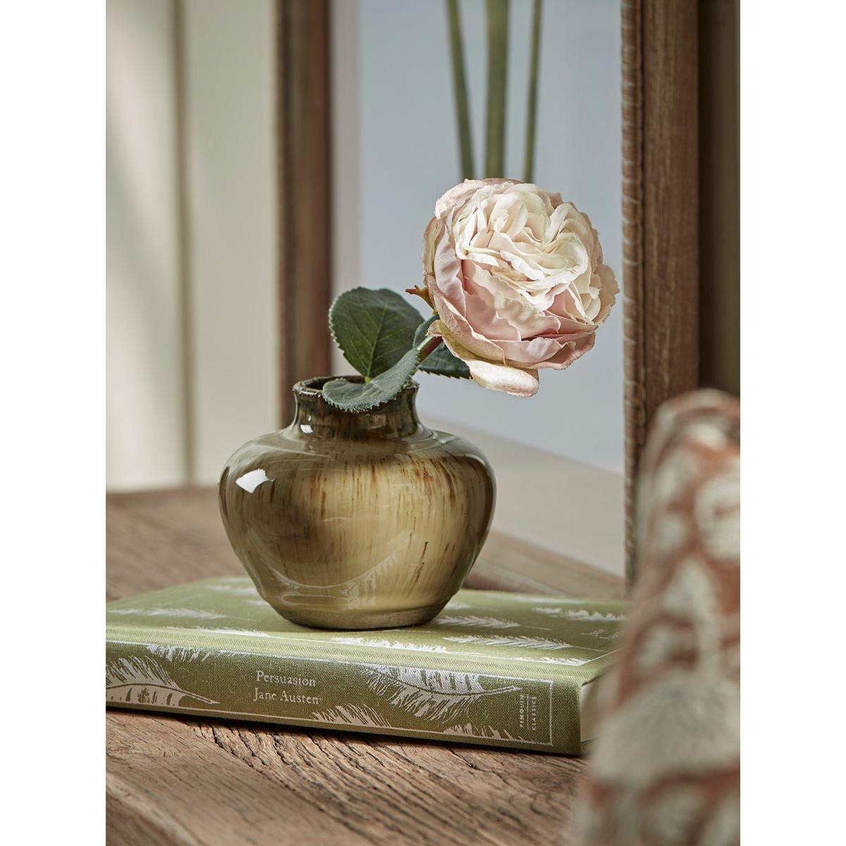 Textured Reactive Glaze Bud Vase – image 2