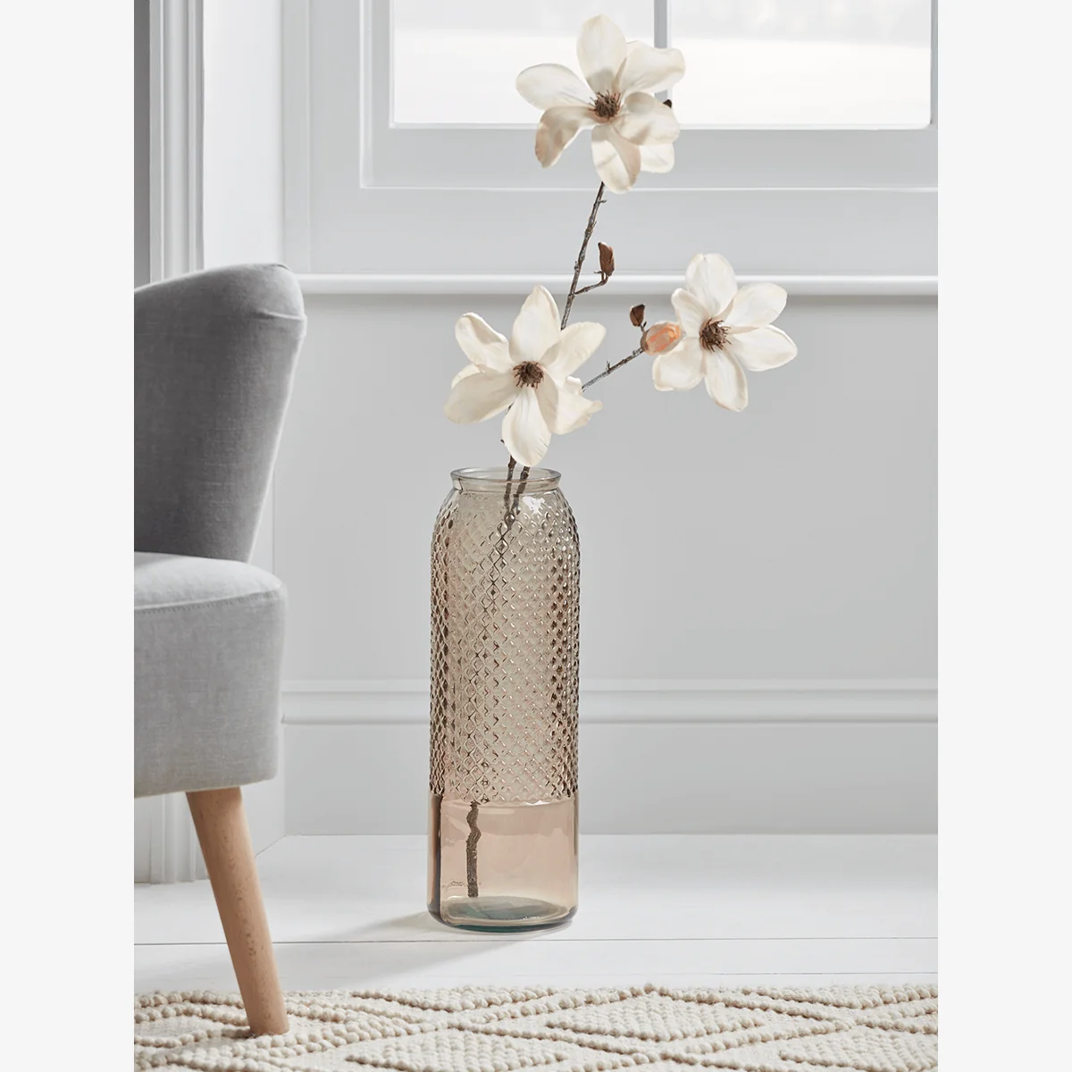 NEW Blush Recycled Glass Vase – image 1