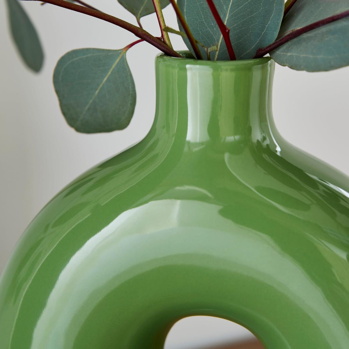 Ceramic Donut Vase Apple – image 2