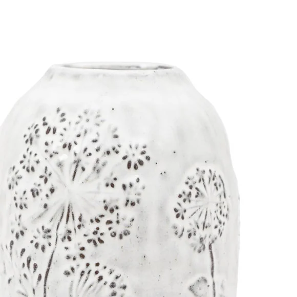 Cedar & Sage Meadow Embossed Ceramic Stone Vase – image 4