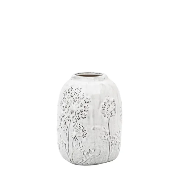 Cedar & Sage Meadow Embossed Ceramic Stone Vase – image 6
