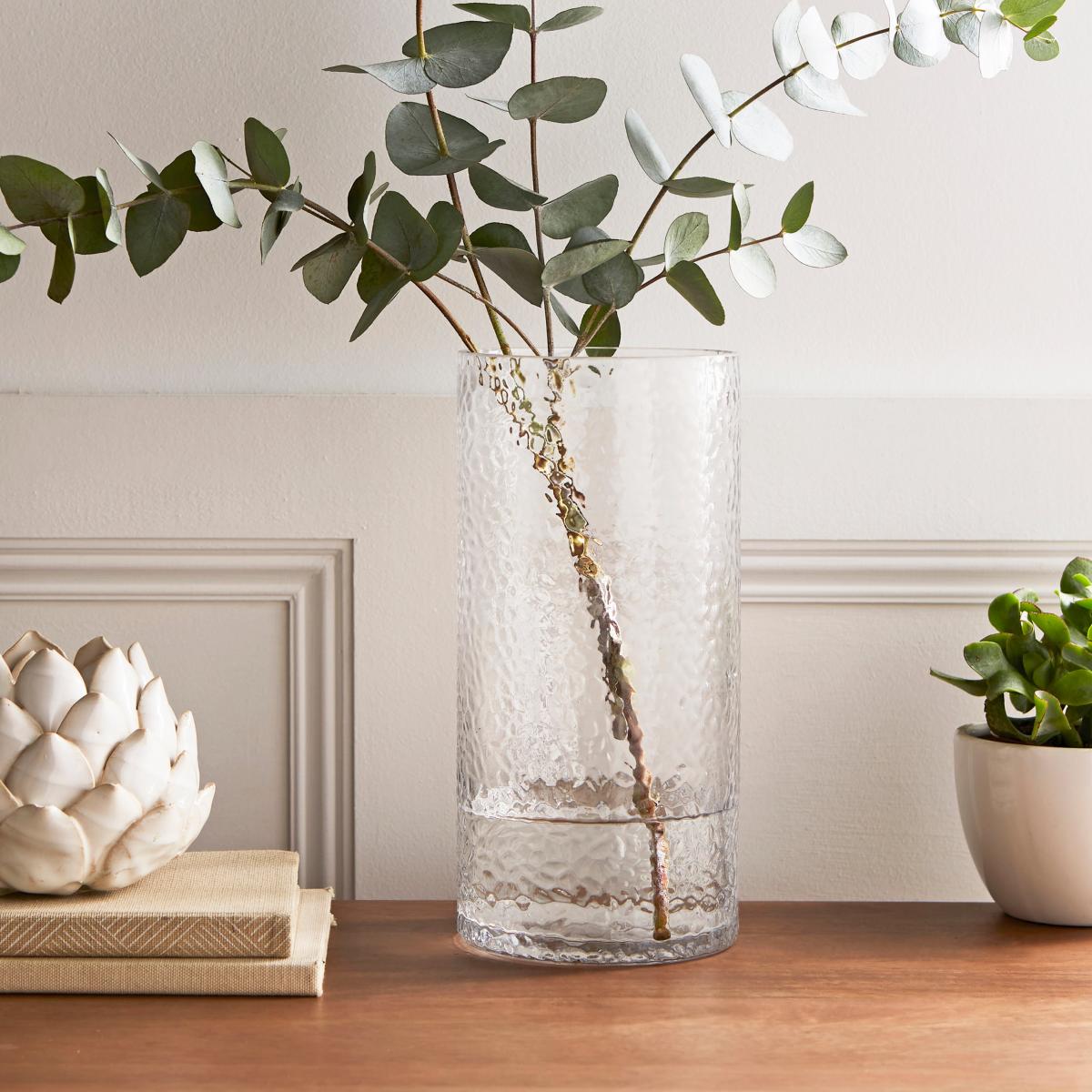 Bubble Tube Glass Vase Clear – image 1