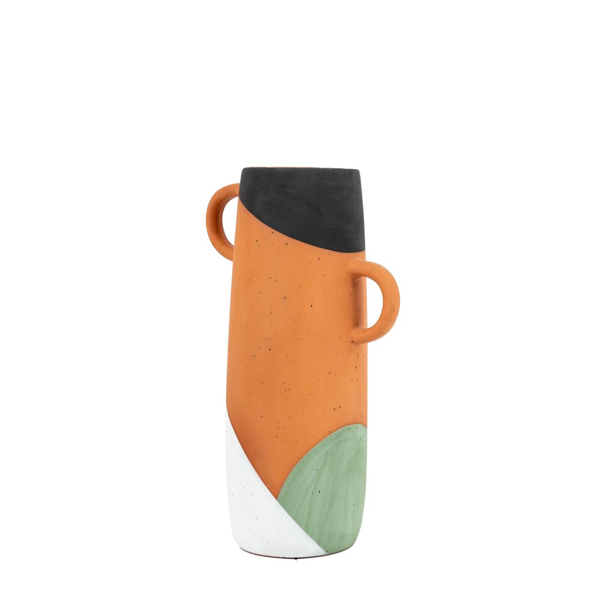 Cardea Medium Abstract Terracotta Vase MultiColoured – image 5