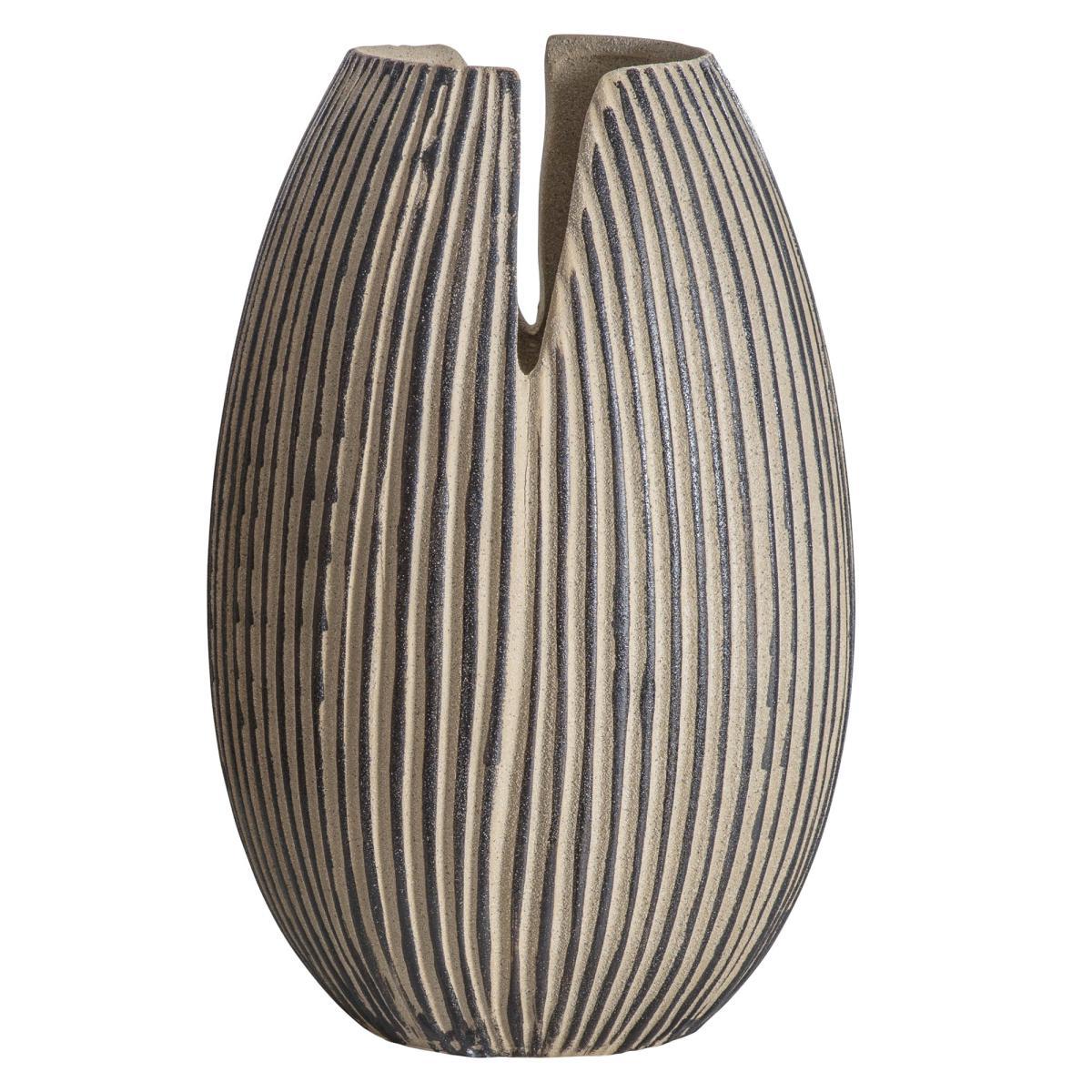 Large Stripe Vase Natural – image 3