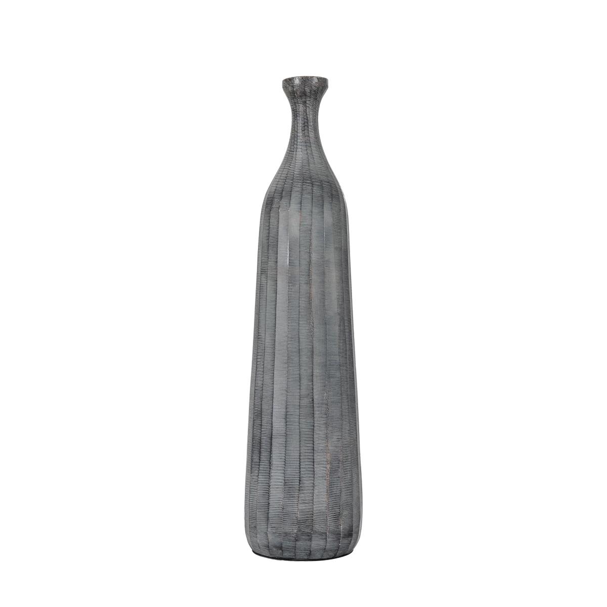 Clopton Large Antique Grey Metal Bottle Vase Grey – image 2