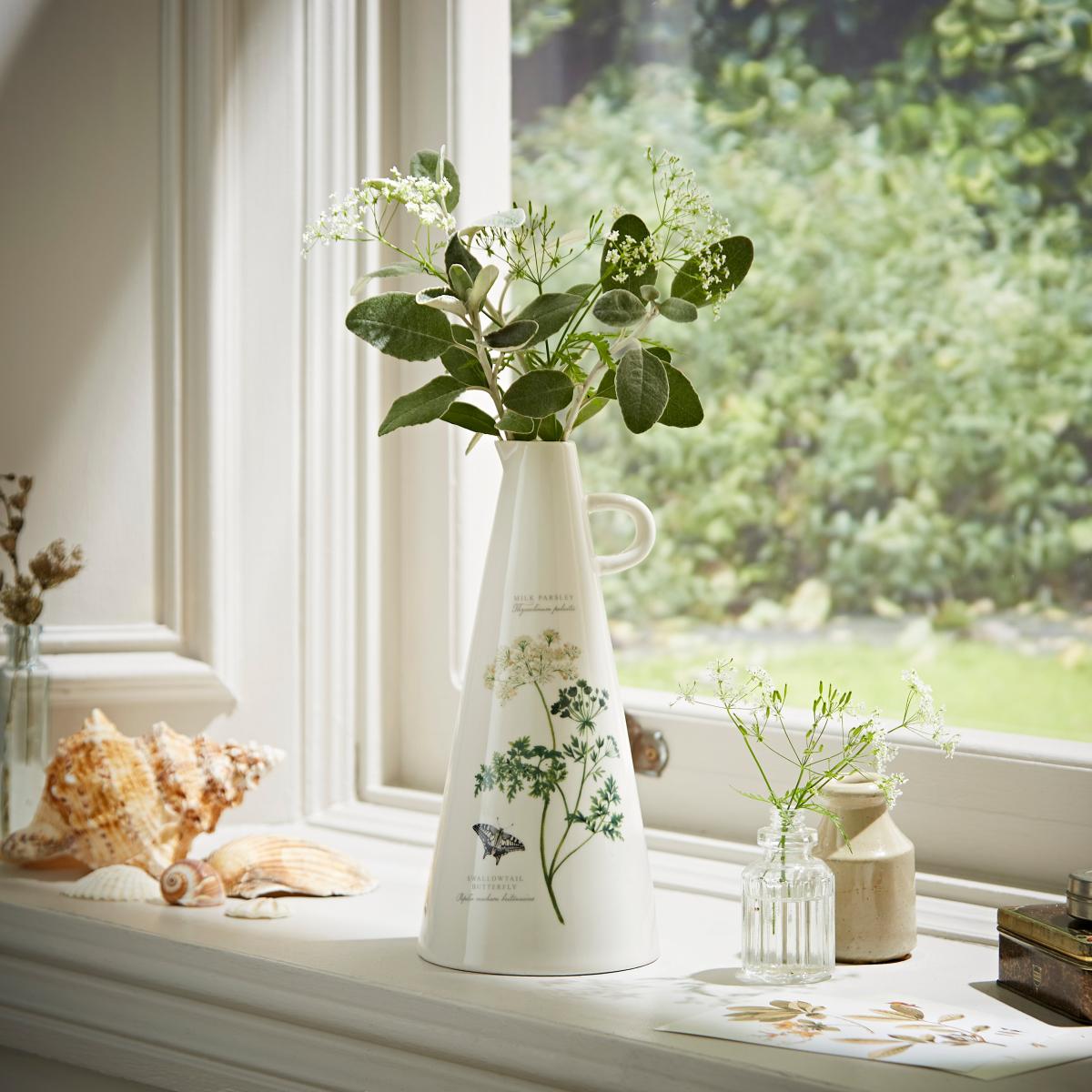 Milk Parsley Ceramic Tall Vase 25cm MultiColoured – image 1