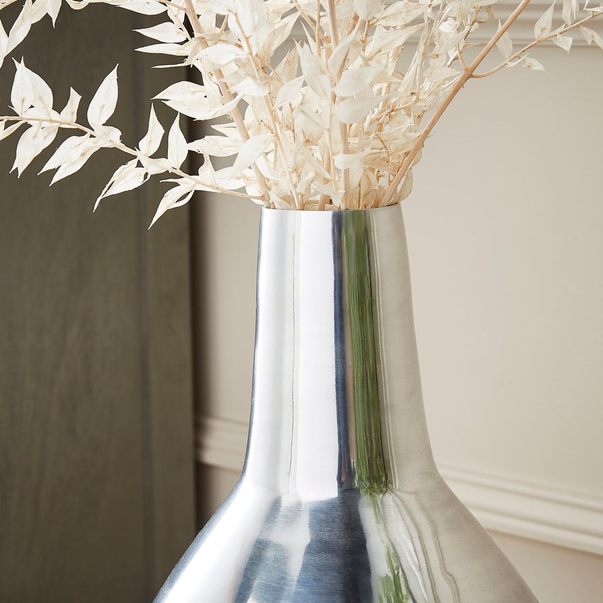 Metal Floor Vase Silver – image 2