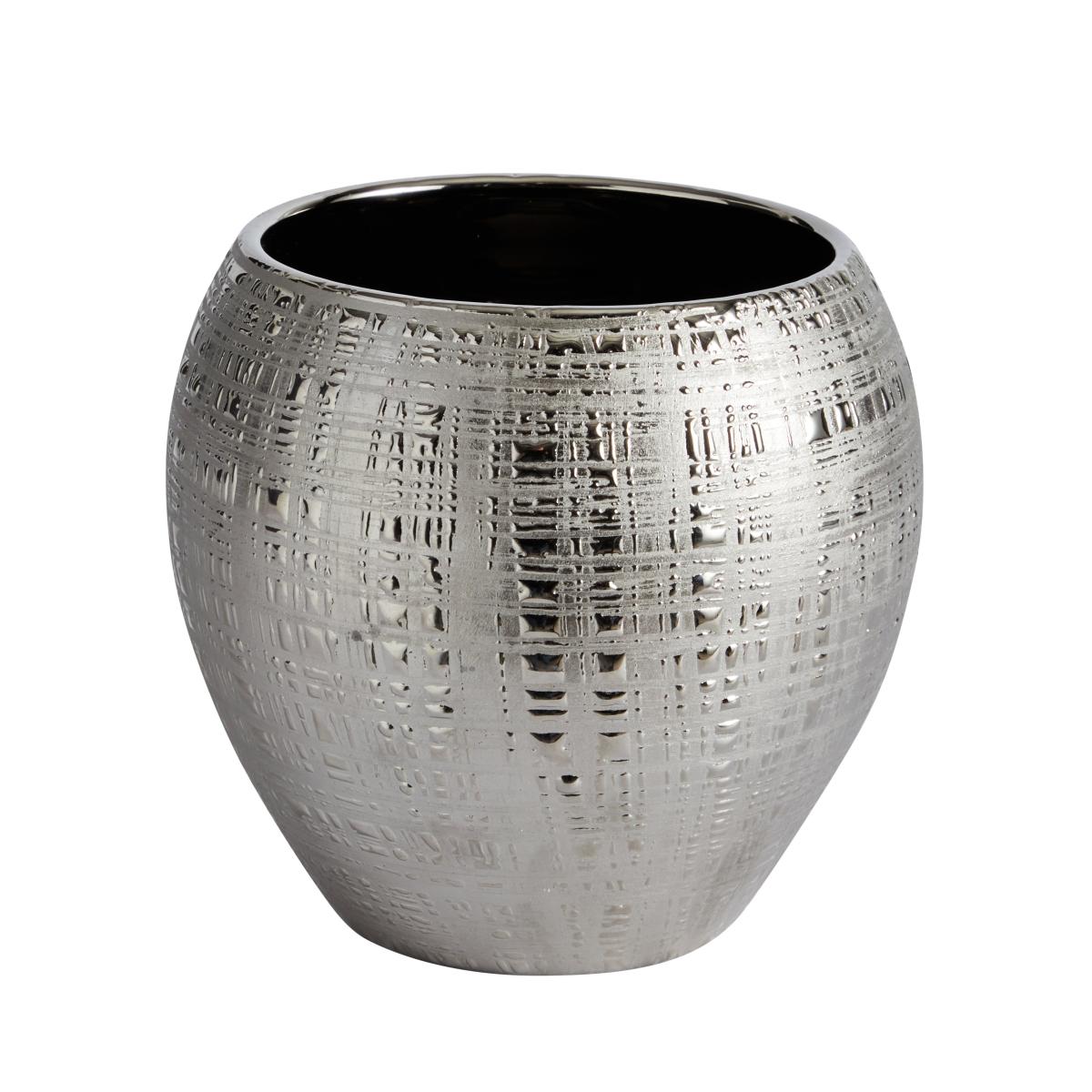 Silver Romano Plant Pot 15cm Silver – image 2