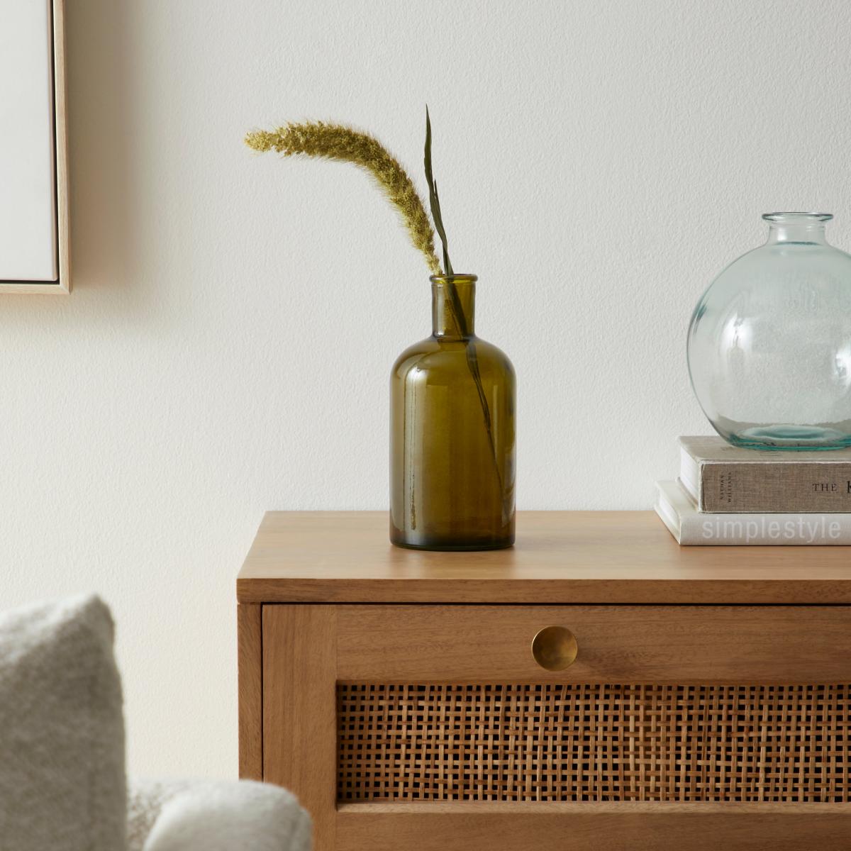 Recycled Glass Vessel Olive Green – image 2