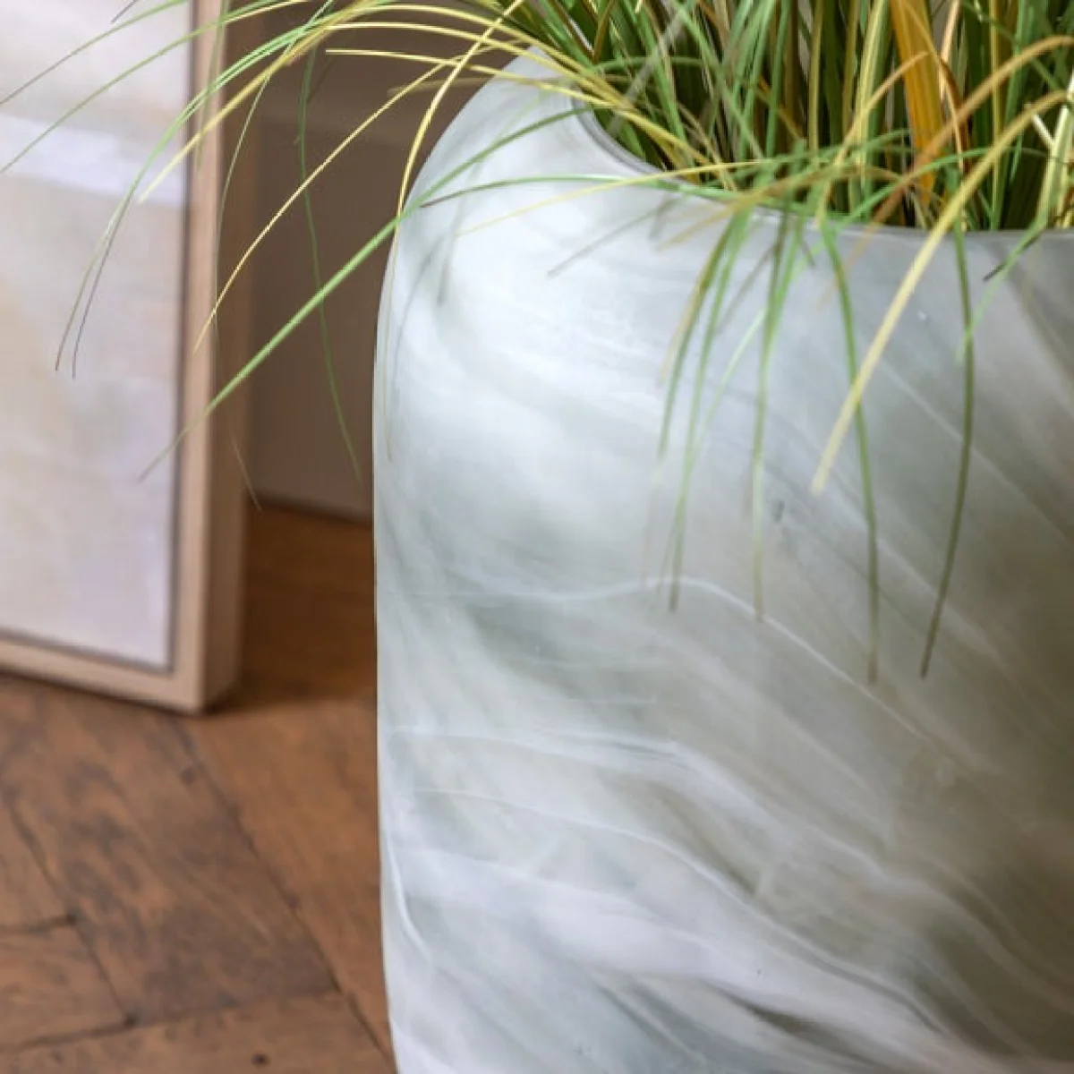 Cedar & Sage Caldeira Hand Blown Glass Wide Sage Vase – image 2